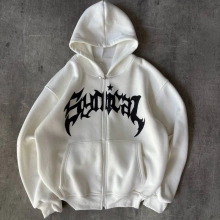 Sırt Taş Detay Oversize Hırka Beyaz