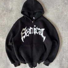 Sırt Taş Detay Oversize Hırka Siyah