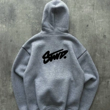 Sw Kapüşonlu Oversize Hırka Gri