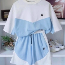 Tech Unisex Oversize Şortlu Takım - Mavi