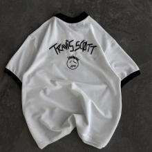 Travis Unisex Polo Yaka Tshirt - BEYAZ