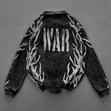 War Yıkamalı Oversize Sweatshirt