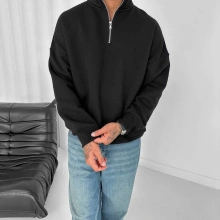 Yarım Fermuar Basic Sweatshirt