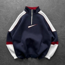 Yarım Fermuar Nk sweatshirt Lacivert