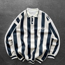 Yeni Sezon Dügmeli Poll Yaka Sweatshirt