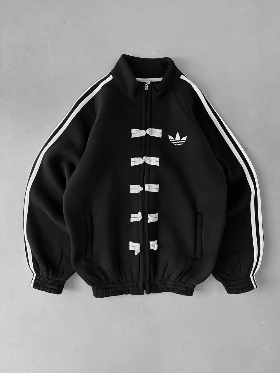 3 iplik Şardonlu Add Unisex Hırka Siyah