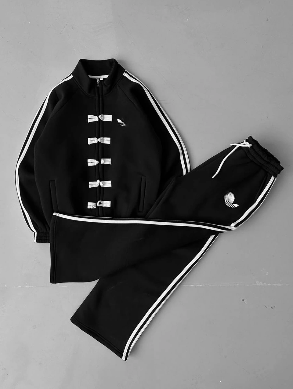 3 İplik Şardonlu Eşofman Takım - Siyah