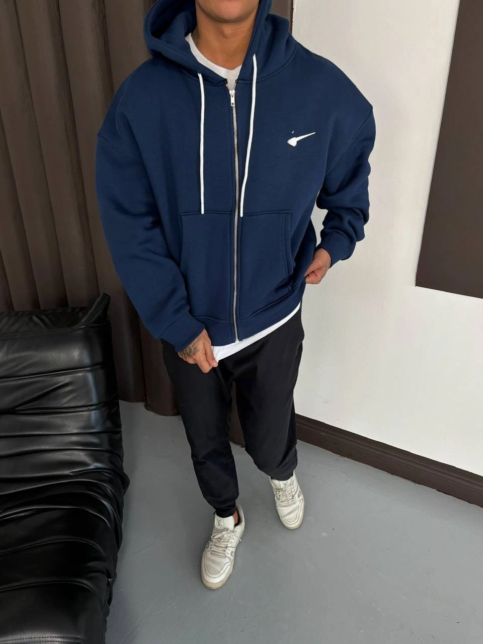 Nk Kapüşonlu Hırka Lacivert