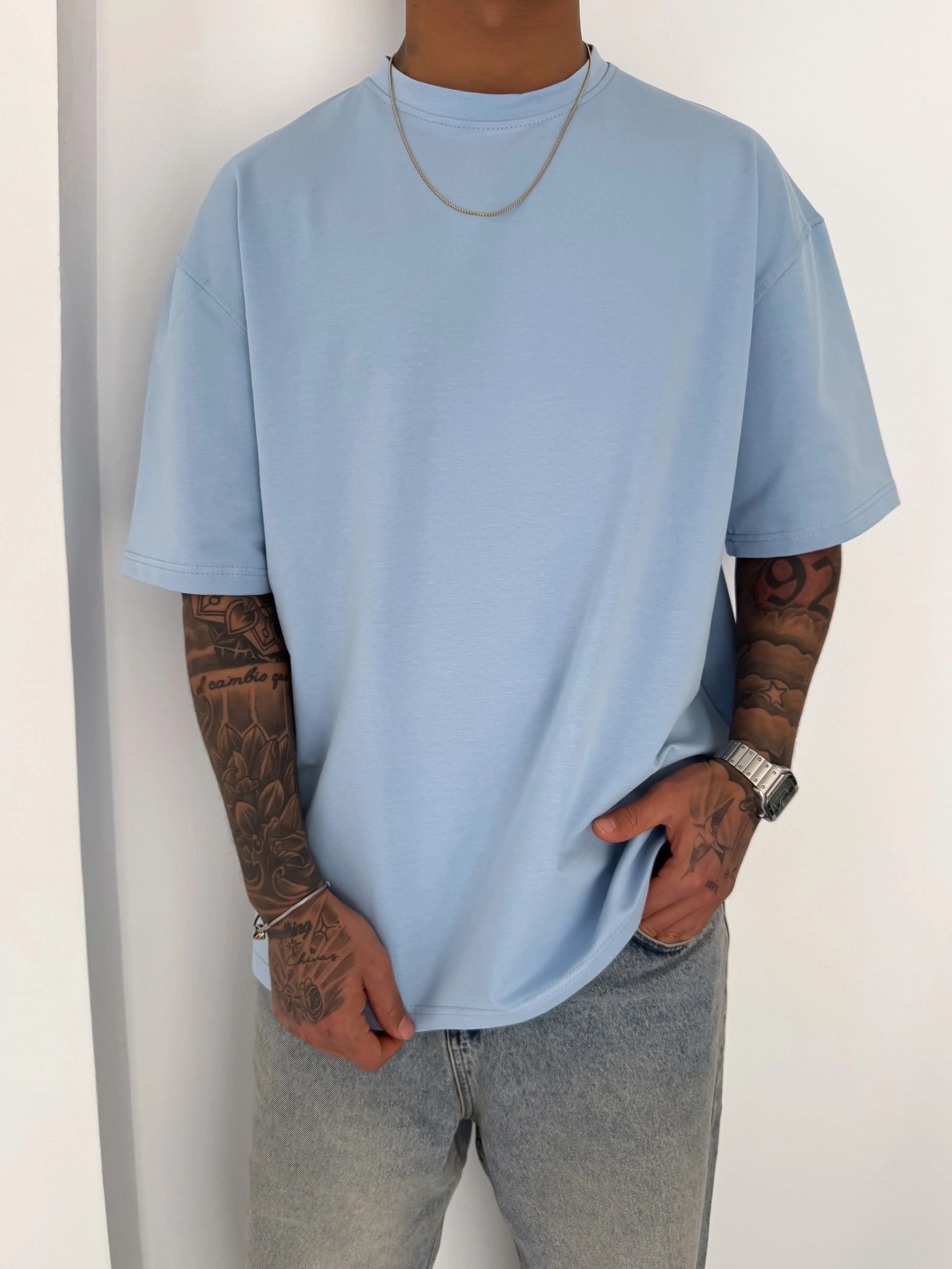 Basic Oversize Tshirt Mavi