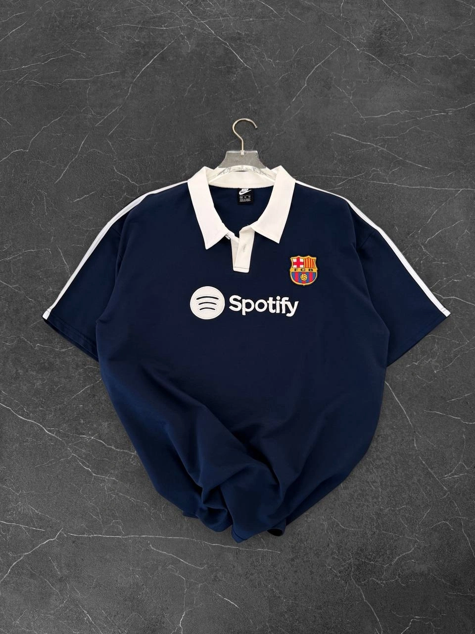 Spoty Desen Polo Yaka Tshirt Lacivert