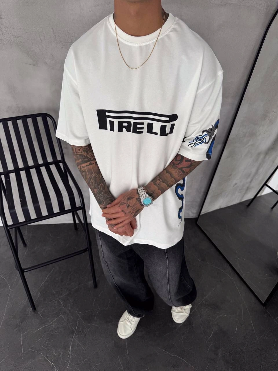 FRL Oversize Baskı Tshirt Beyaz