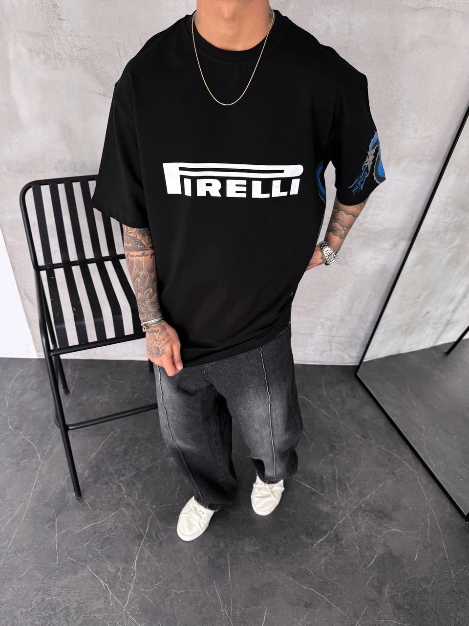 FRL Oversize Baskı Tshirt Siyah