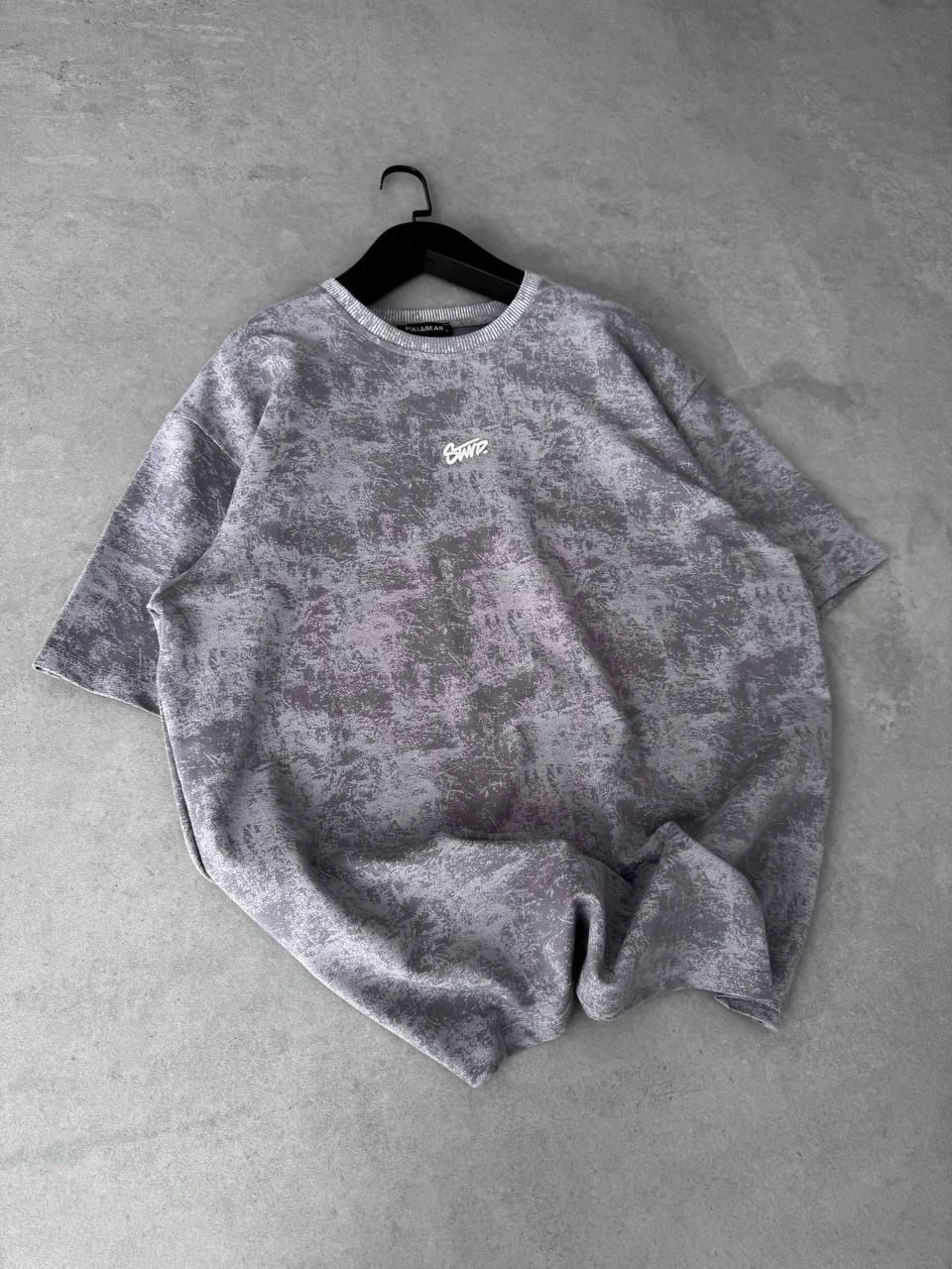 Basic Yıkamalı Sw Tshirt Gri