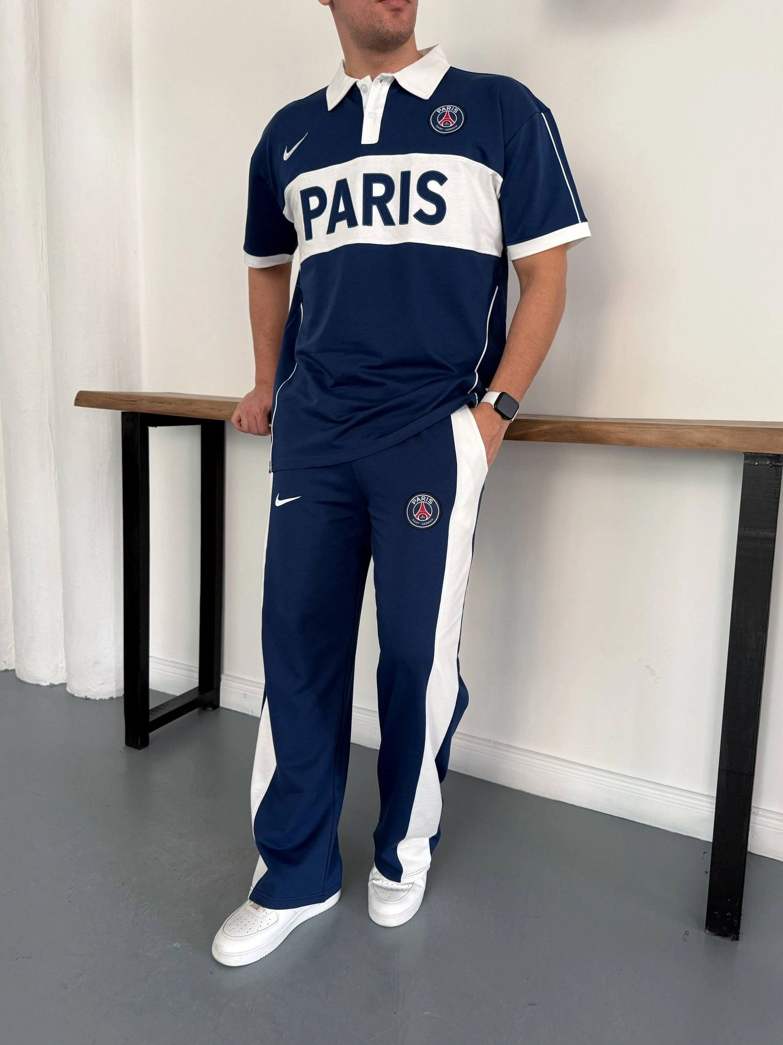 PRS Nakış Detay Baggy Eşofman takım Lacivert