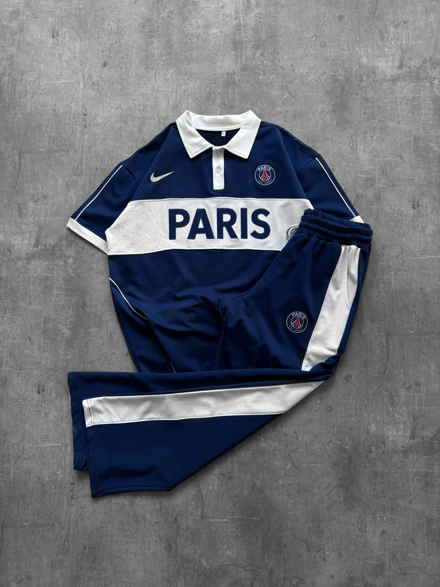 PRS Nakış Detay Baggy Eşofman takım Lacivert