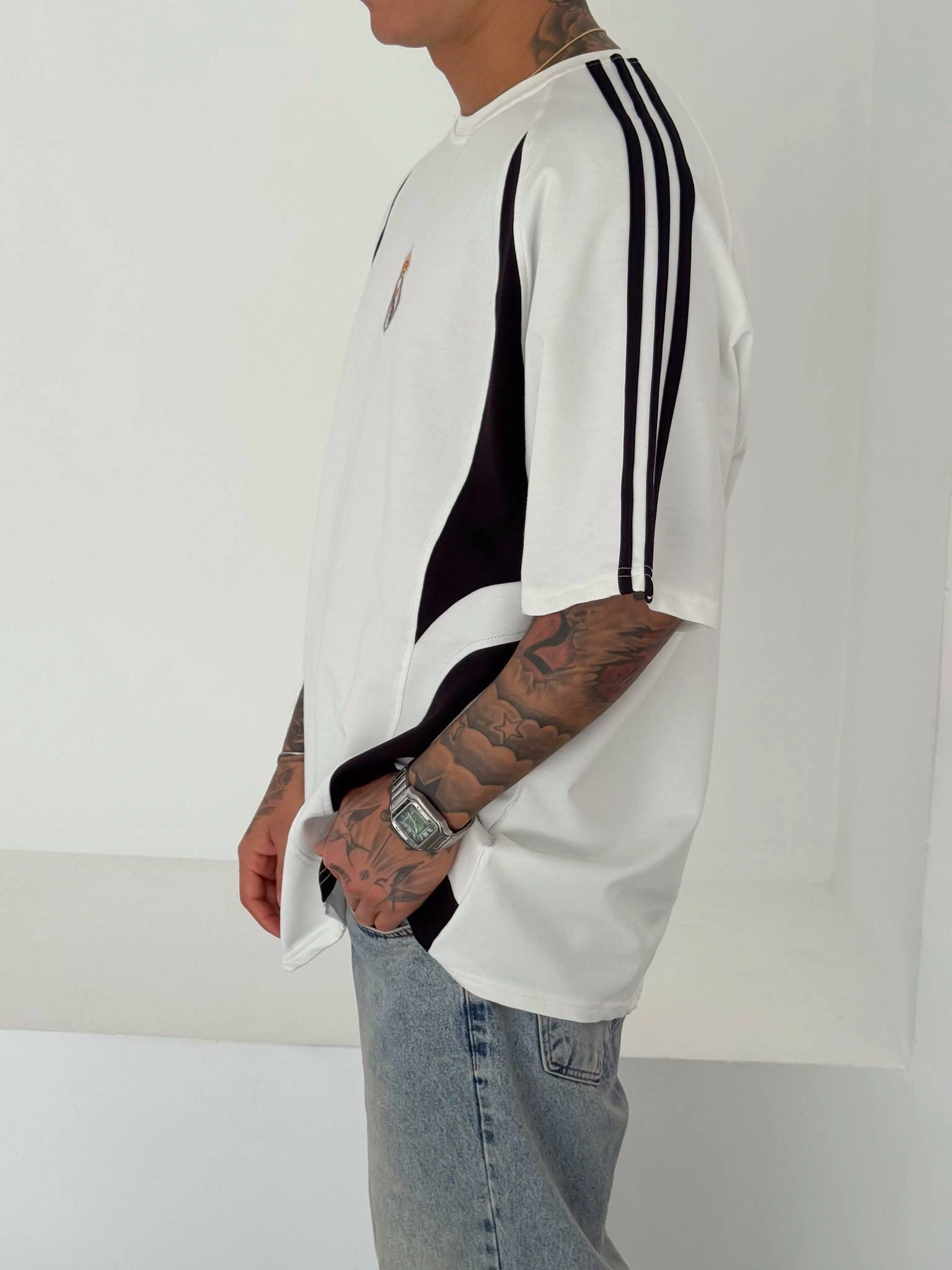 Omuz Şerit Detay Rm Tshirt Beyaz