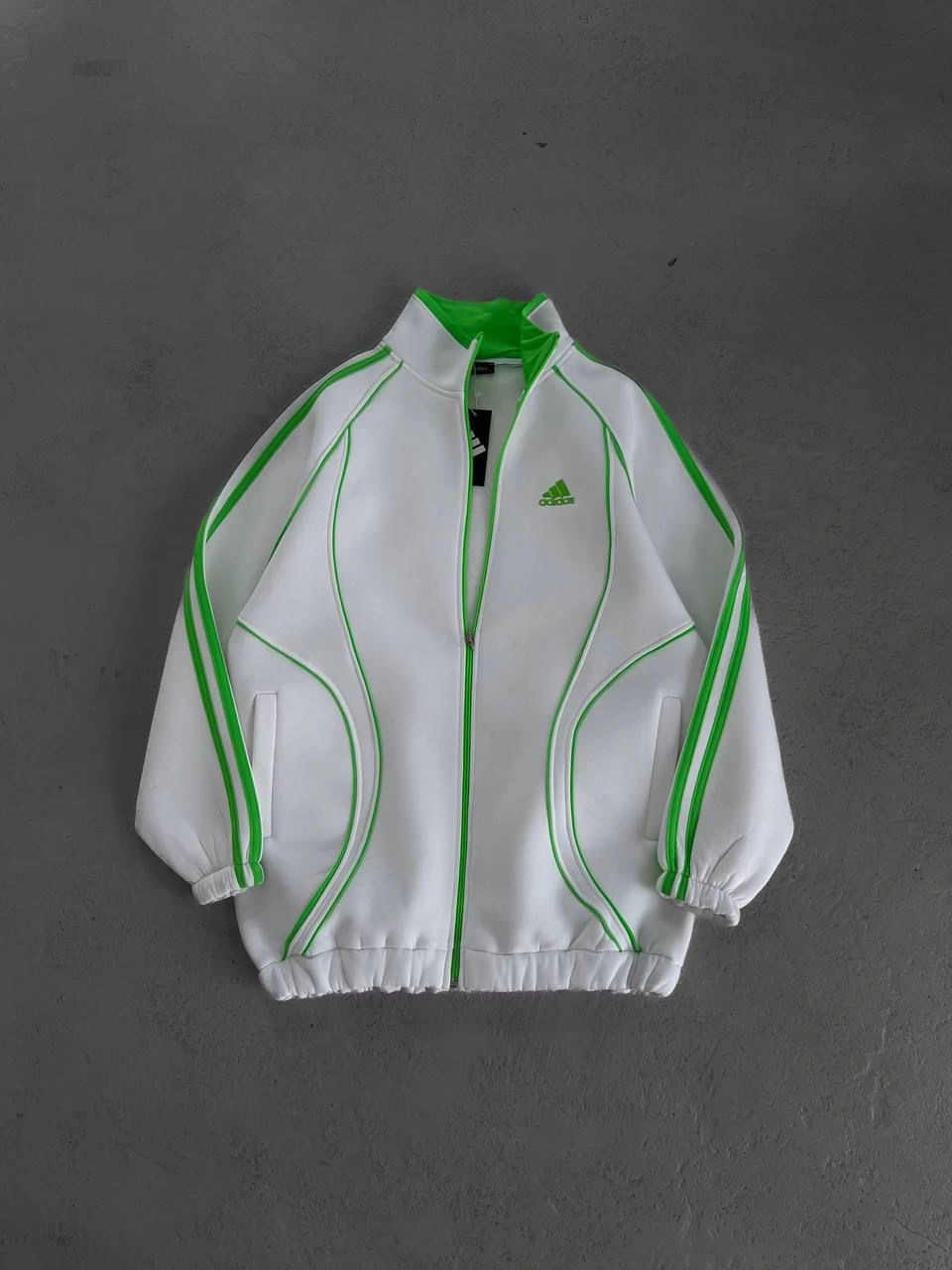 Ad Oversize Hırka - Beyaz