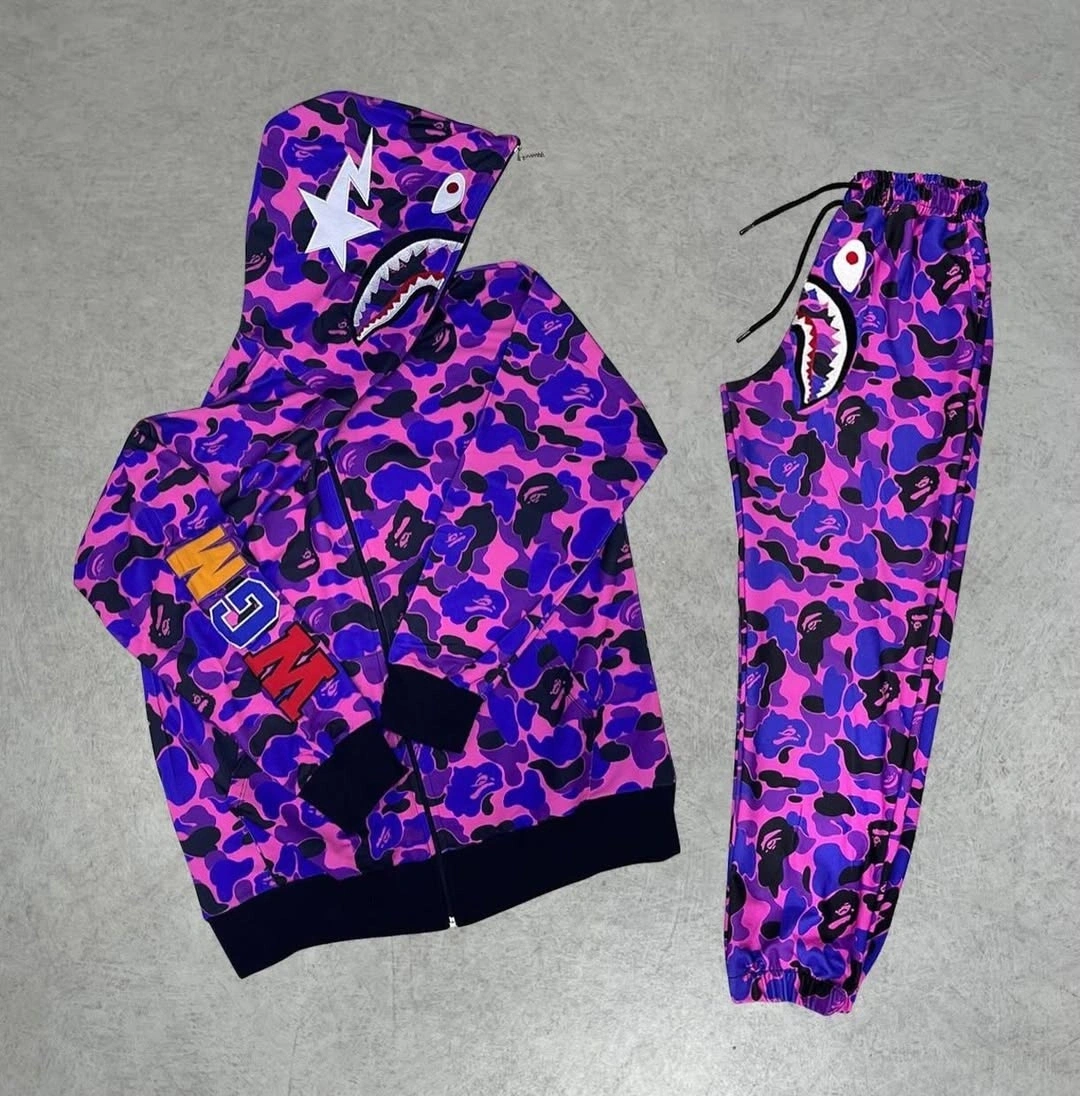 Bape Eşofman Takım Mavi Mor