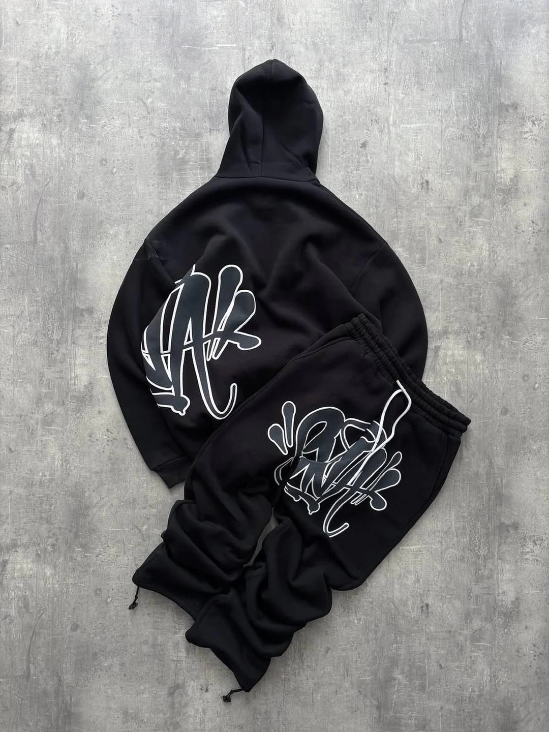 Baskı Detay Baggy Eşofman  - Siyah