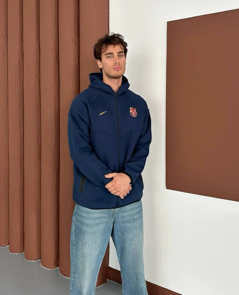 Bc Tech Oversize Hırka Lacivert