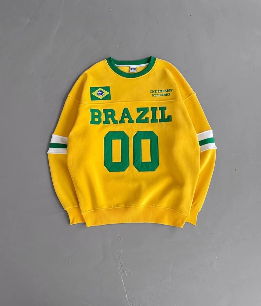 Brazil Oversize Sweatshirt - Sarı