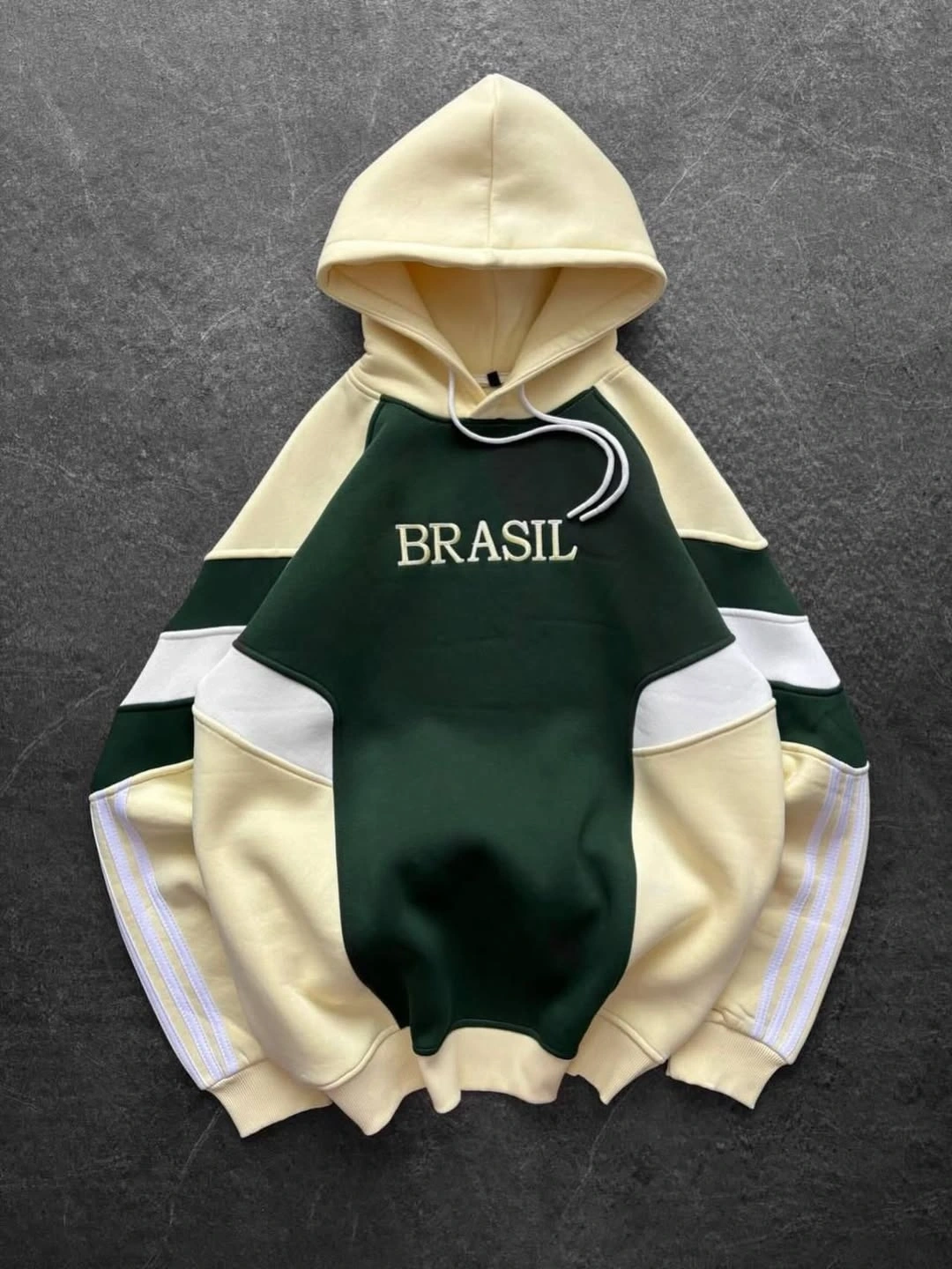 BRZ Kapüşonlu Oversize Sweatshirt Yeşil