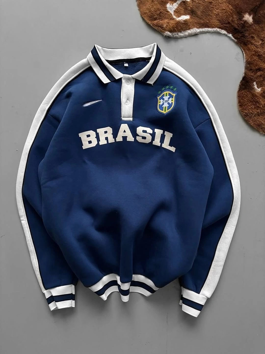 BRZ Ribanalı Polo Yaka Sweatshirt