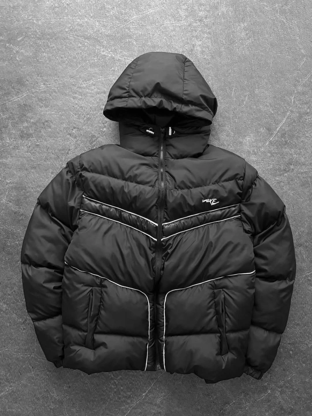 Çift Cep Şerit Detay Mont