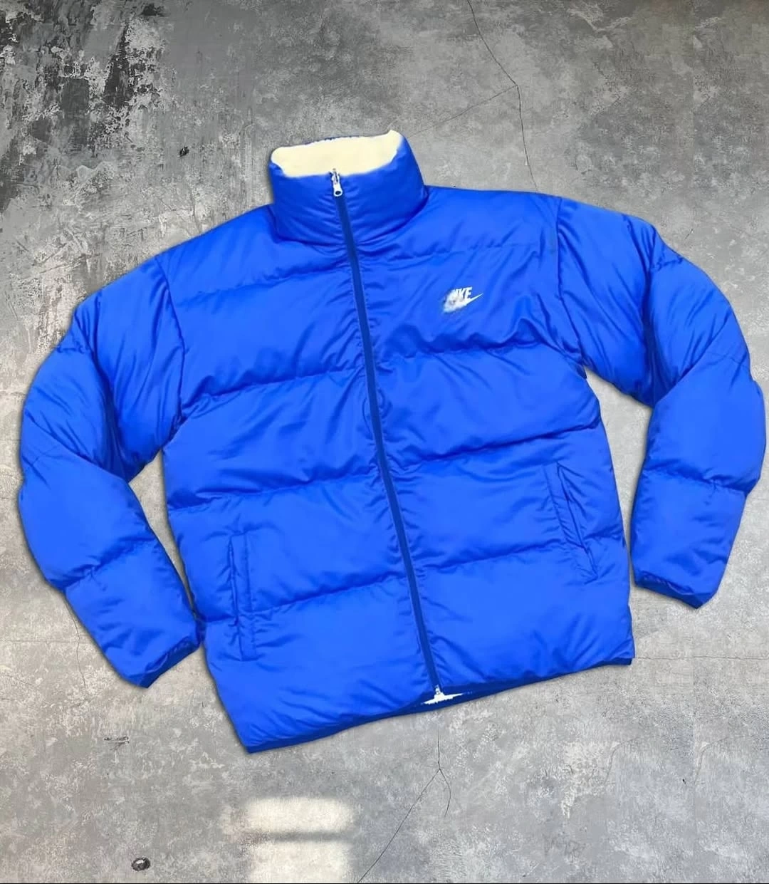 Çift Taraflı Unisex Mont Mavi