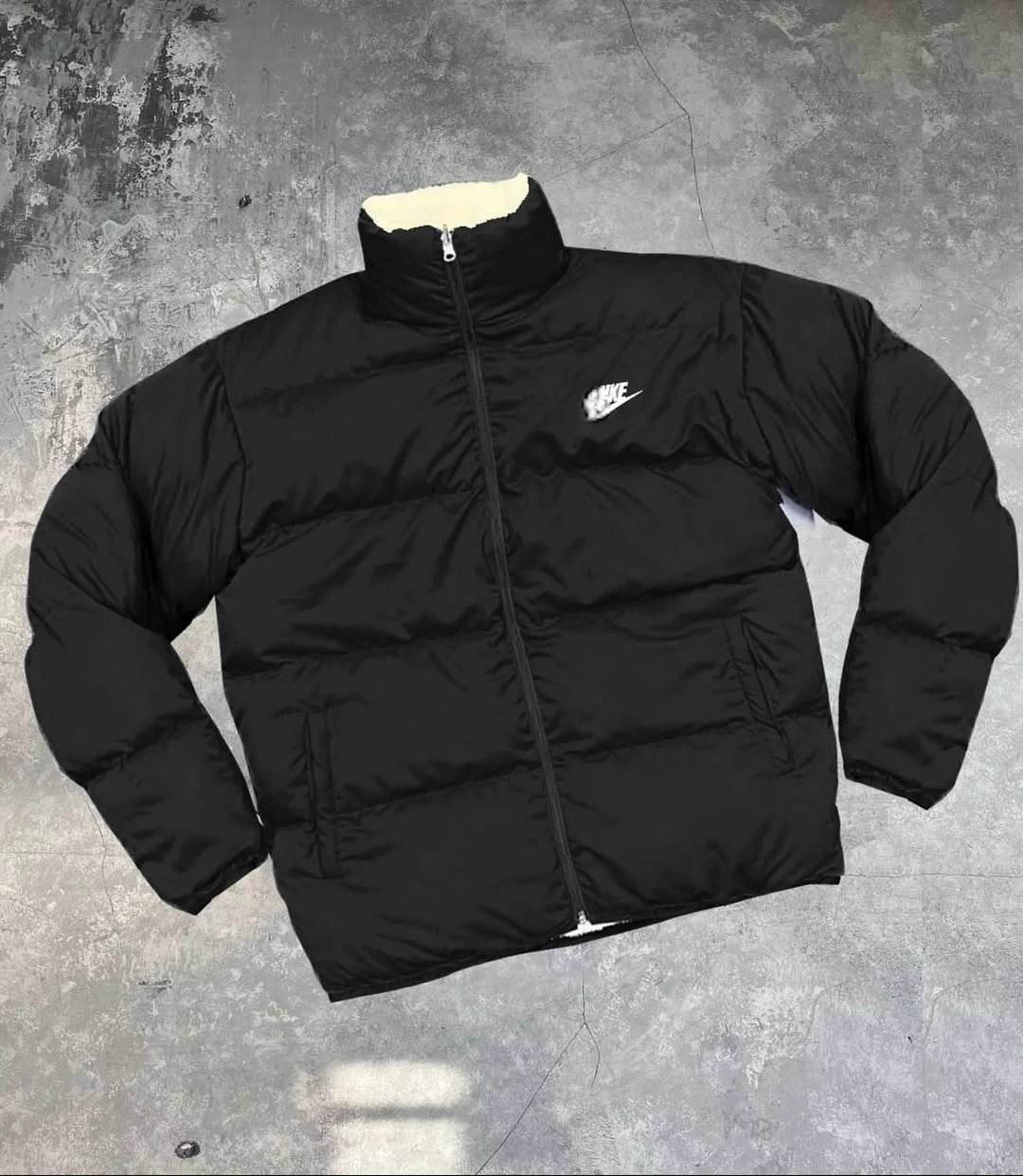 Çift Taraflı Unisex Mont Siyah