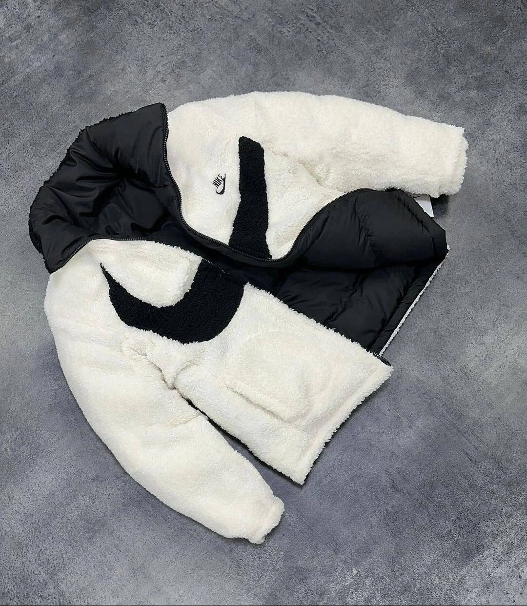 Çift Taraflı Unisex Mont Siyah