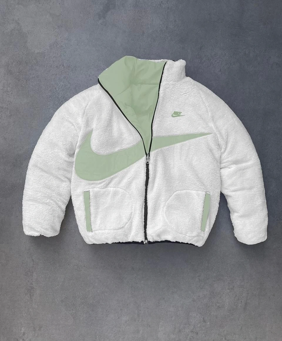 Çift Taraflı Unisex Mont Yeşil