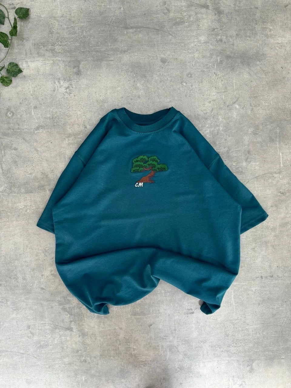 CM Unisex Oversize Tshirt - su yeşili