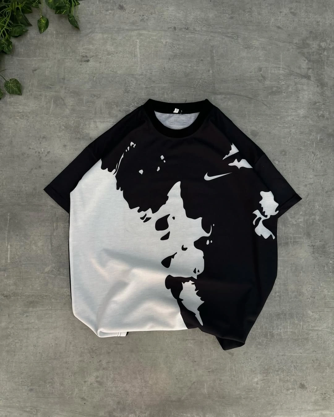 Damgalı Unisex Oversize Tshirt - Siyah İNDİRİMMMMM