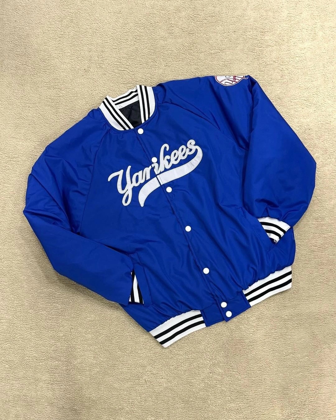 Yankes Dolumlu Unisex Bomber Ceket - Mavi