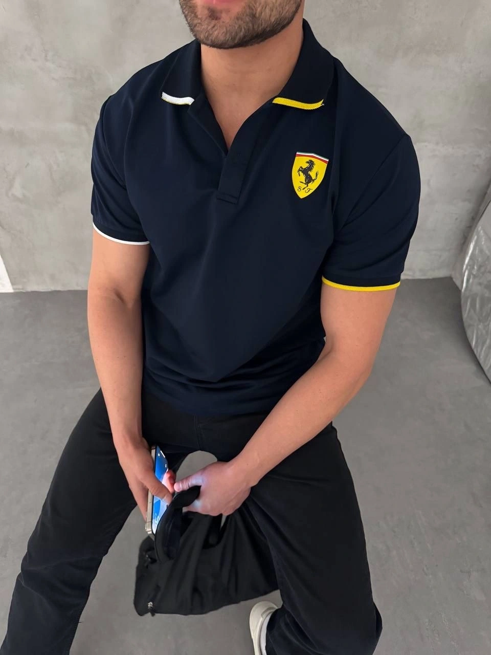 FRR Basic Polo Yaka Tshirt Lacivert