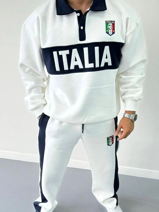 İTL Baggy Eşofman Takım Beyaz