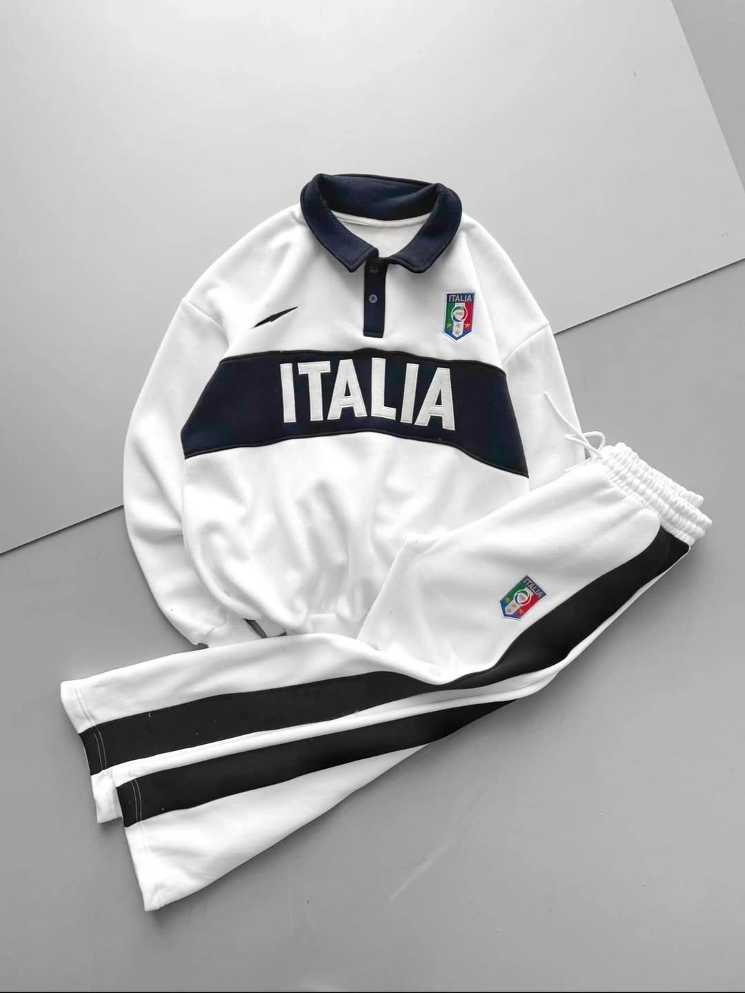 İTL Baggy Eşofman Takım Beyaz