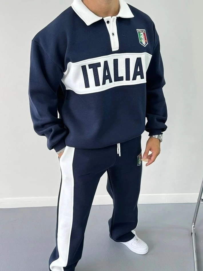 İTL Baggy Eşofman Takım Lacivert