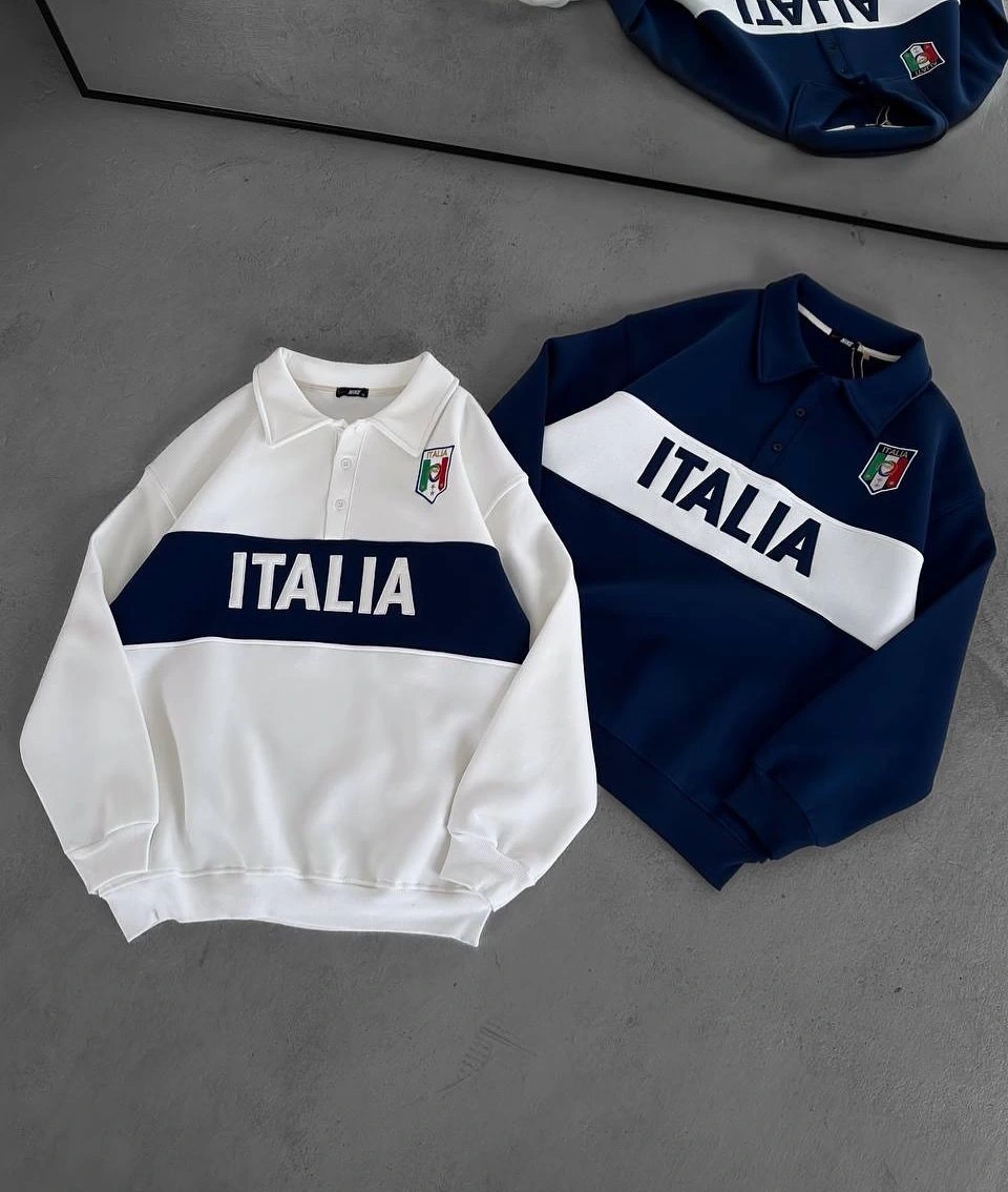 İTL Polo Yaka Sweatshirt - Lacivert