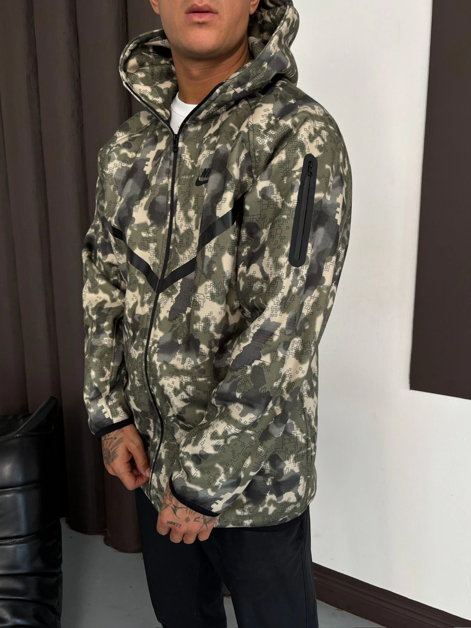 Kamufilaj Tech Oversize Hırka