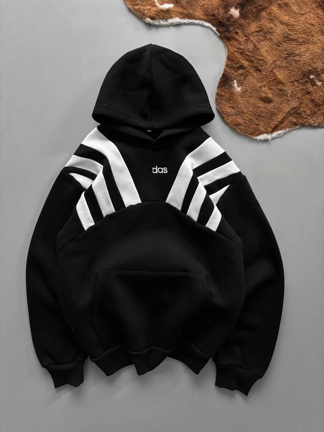 Kapüşonlu Oversize Sweatshirt Siyah