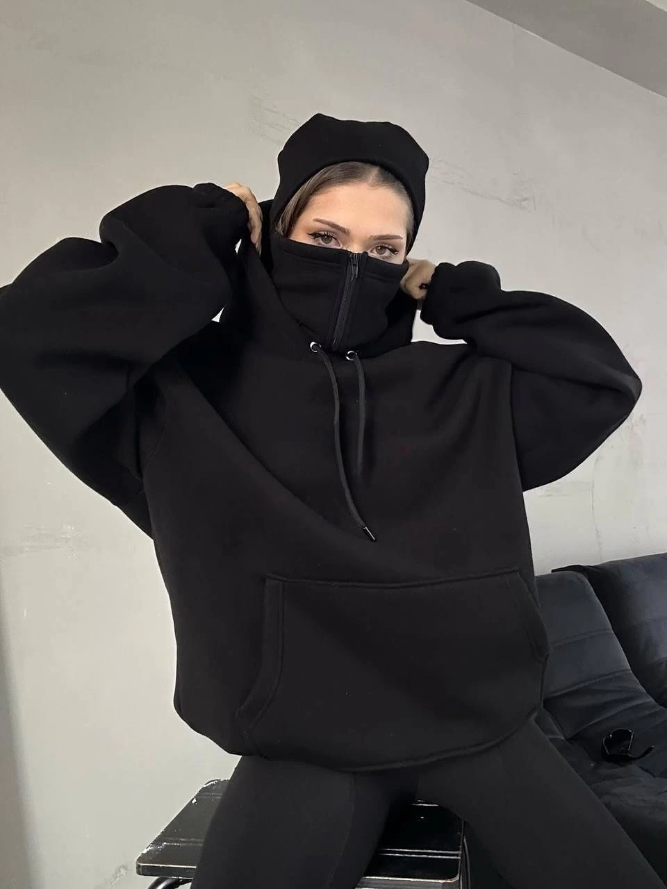 Kar maske Özel Tasarım Sweatshirt