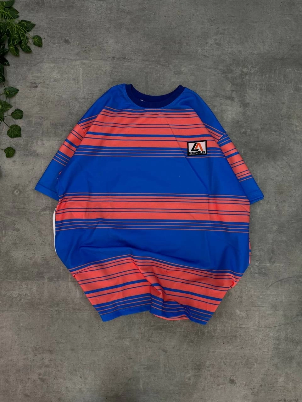 La Unisex Oversize Tshirt - Turuncu/Mavi