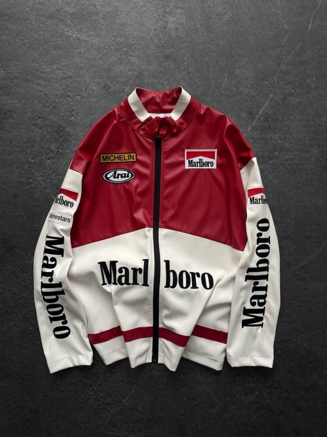 MLB Deri Bomber Ceket