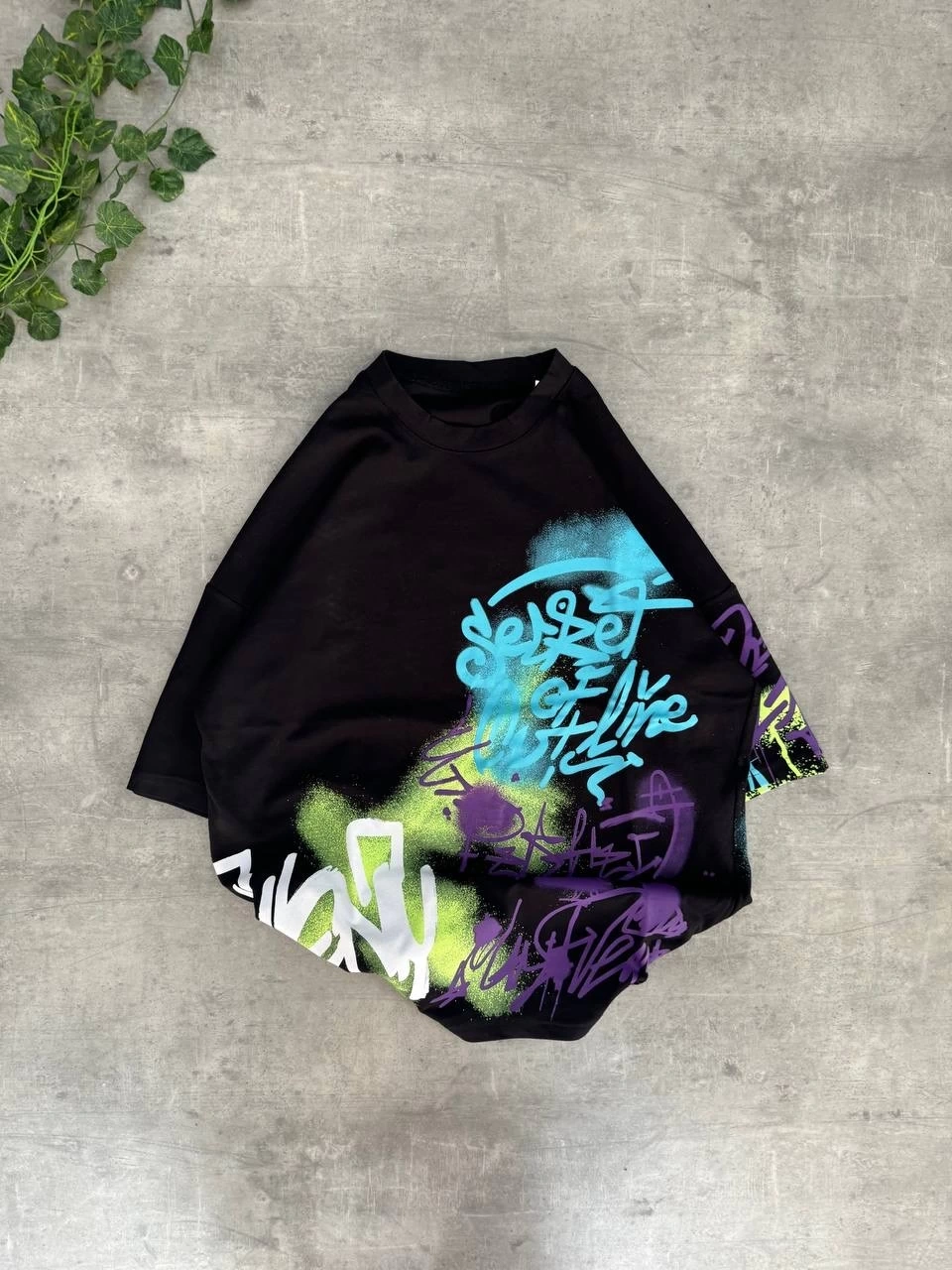 Ön Baskı Unisex Oversize Tshirt