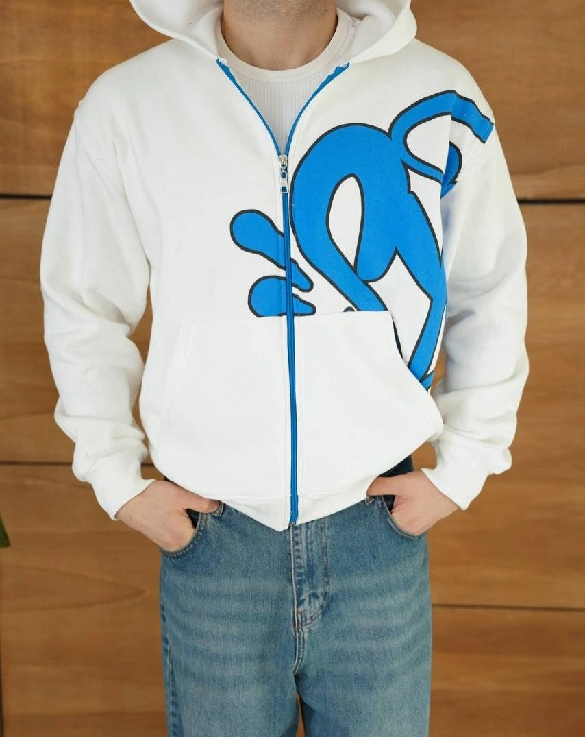 Ön Sırt Detay Oversize Hırka Beyaz