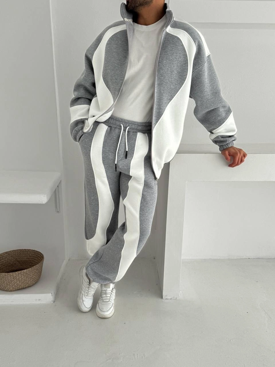 Parçalı Eşofman Takım Gri