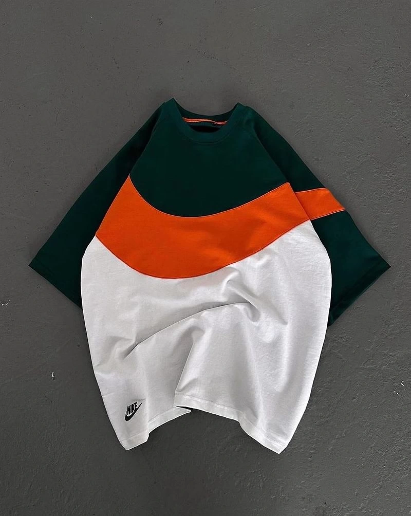 Parçalı Unisex Oversize Tshirt