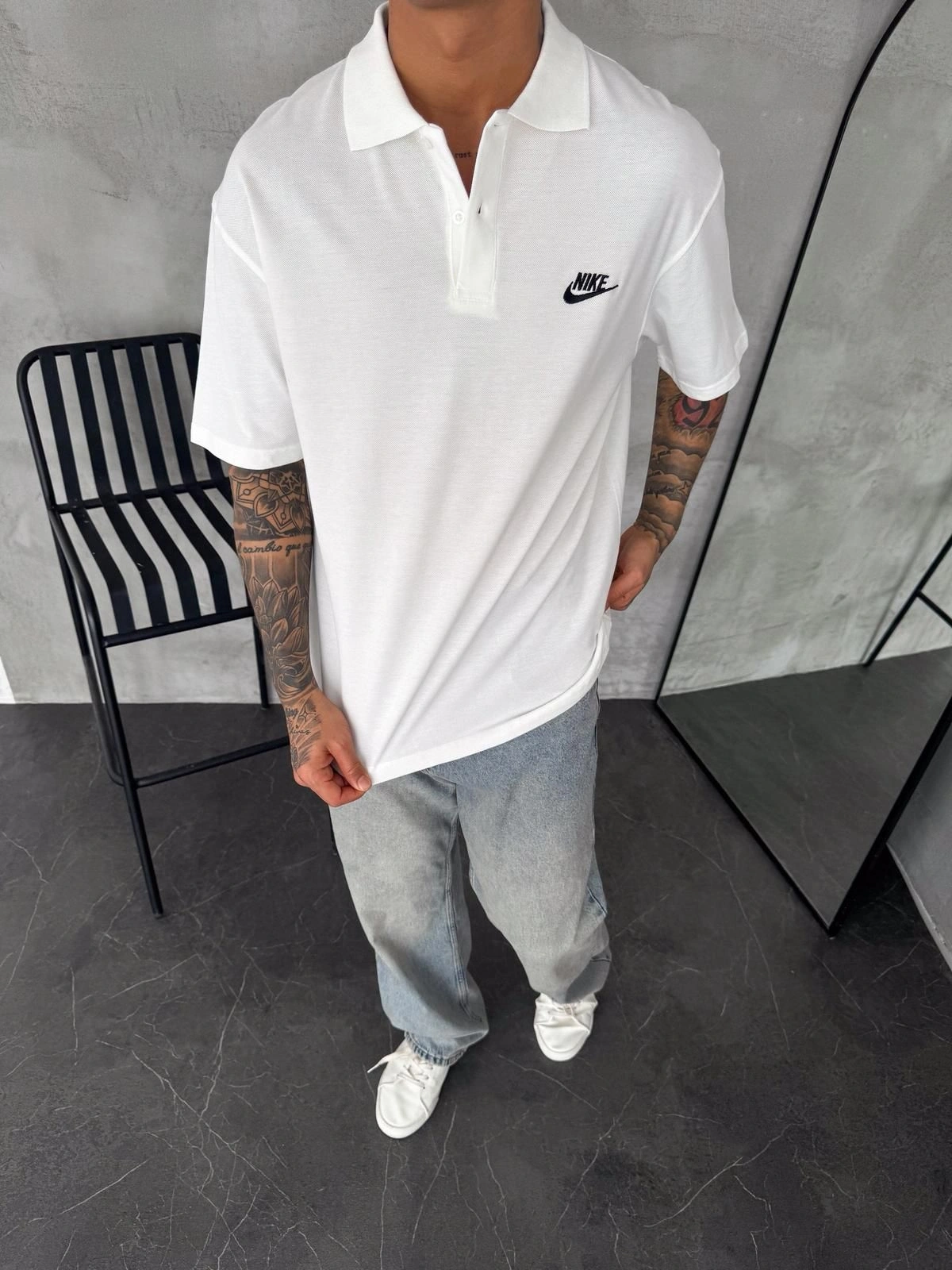 Polo Yaka Nk Tshirt Beyaz